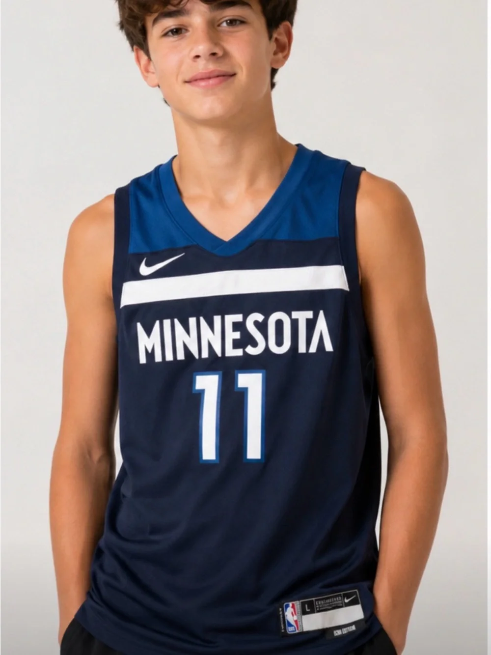 Youth Nike Naz Reid Navy Minnesota Timberwolves Swingman Jersey - Icon Edition